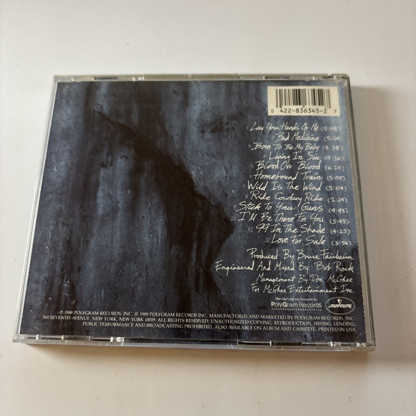 Bon Jovi - New Jersey (CD, 1988) USA 836 345-2