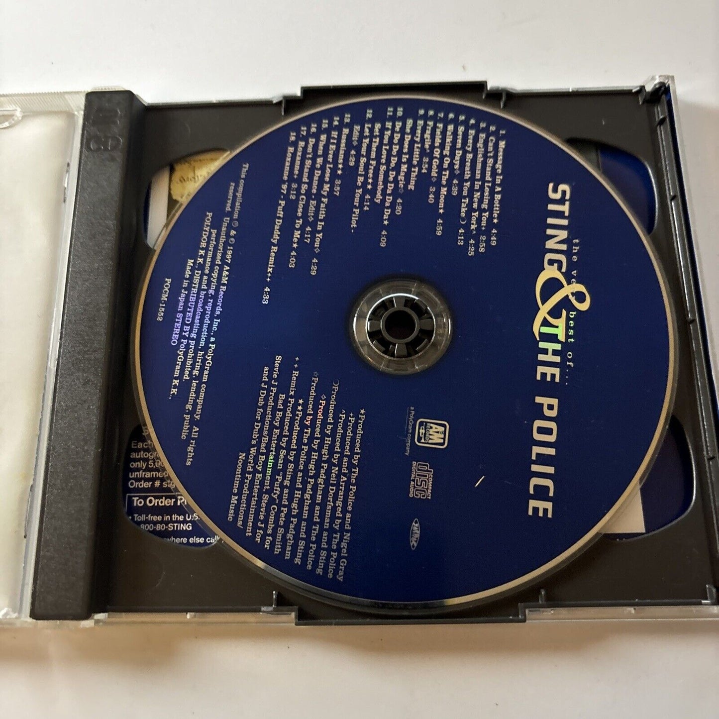 The Very Best Of Sting & The Police (CD, 1997) Japan pocm-1552