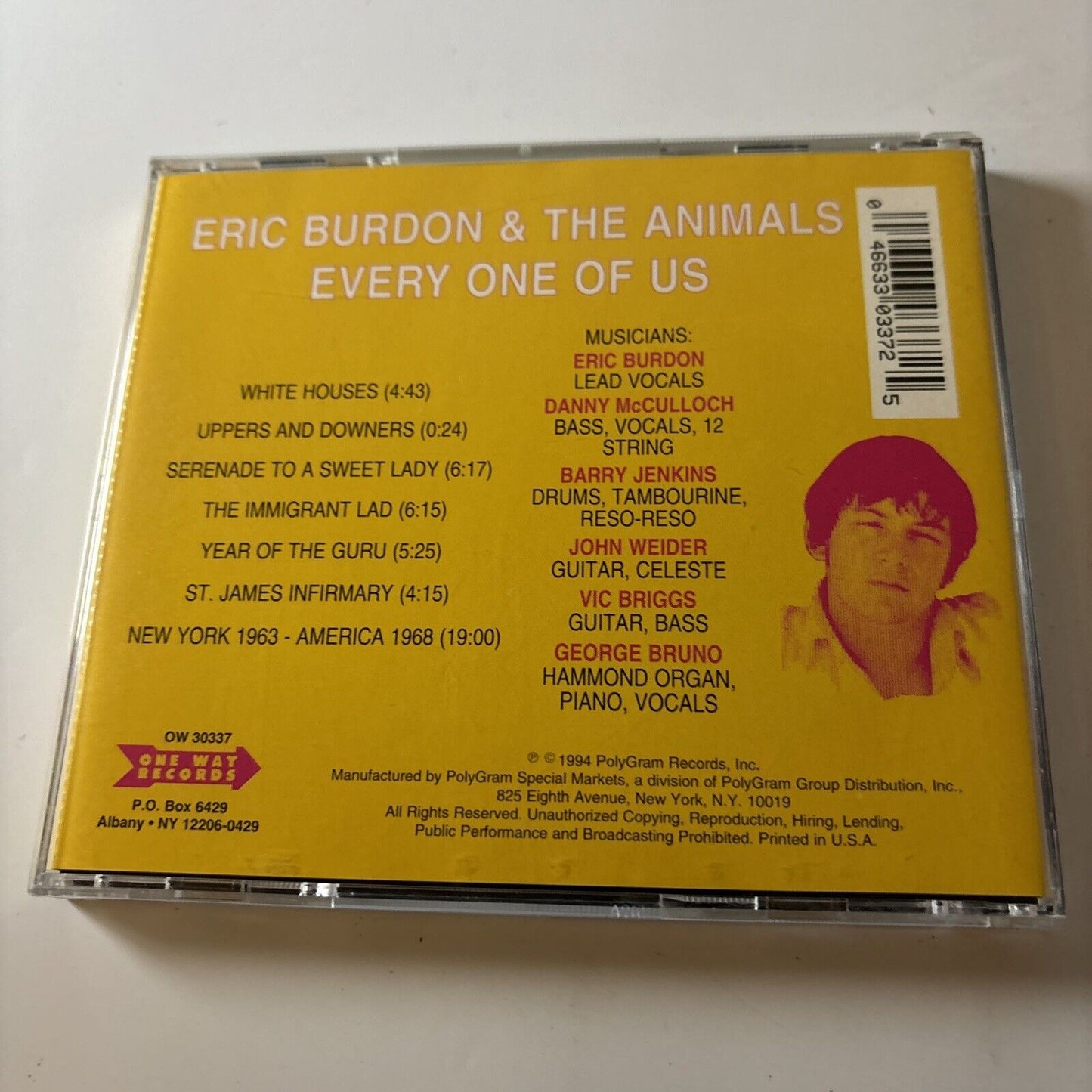 Eric Burdon & The Animals - Every One Of Us (CD, 1994)  ow-30337
