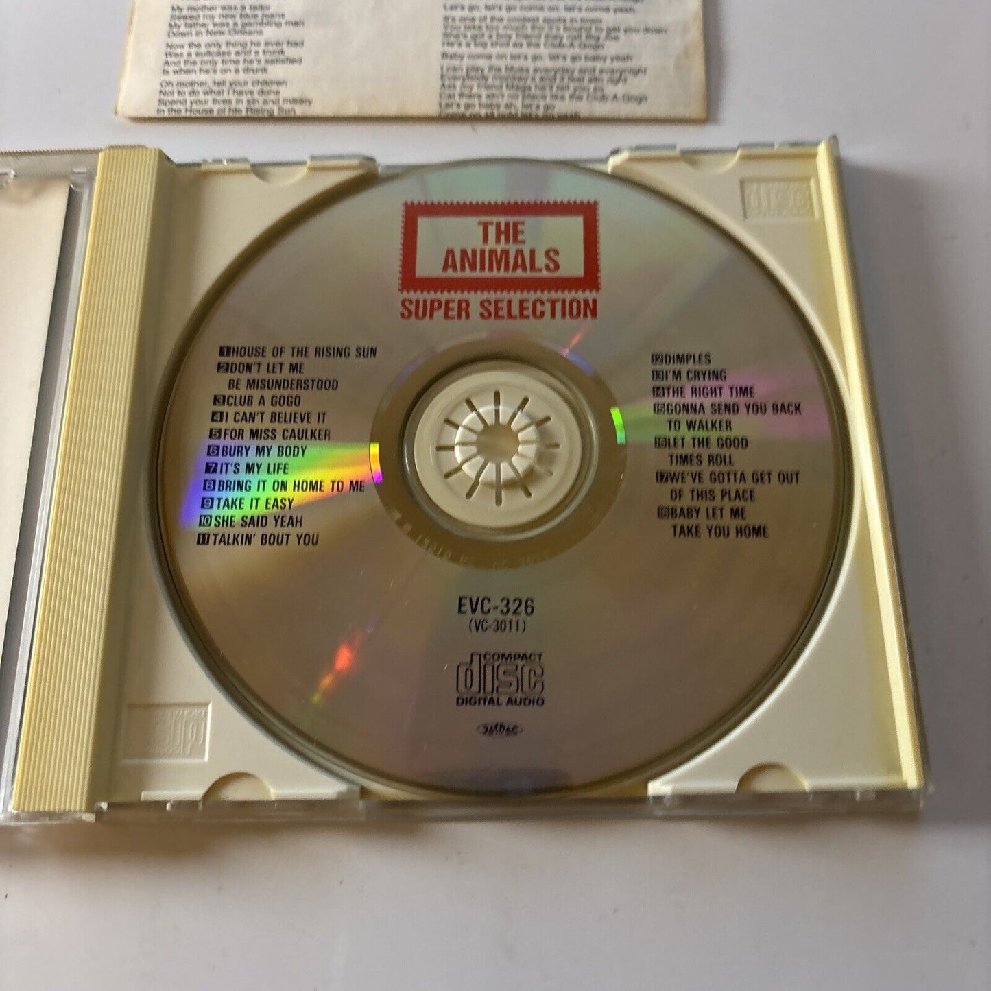 The Animals - Super Selection (CD, 1995) Japan EVC-326 Rock Blues