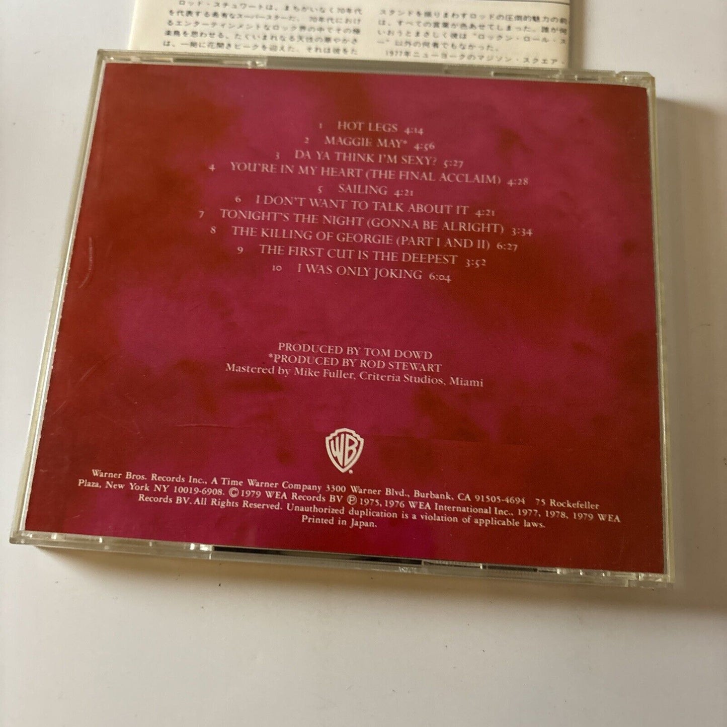 Rod Stewart - Greatest Hits (CD, 1991) Japan wpcp-4557 Warner Bros. Records