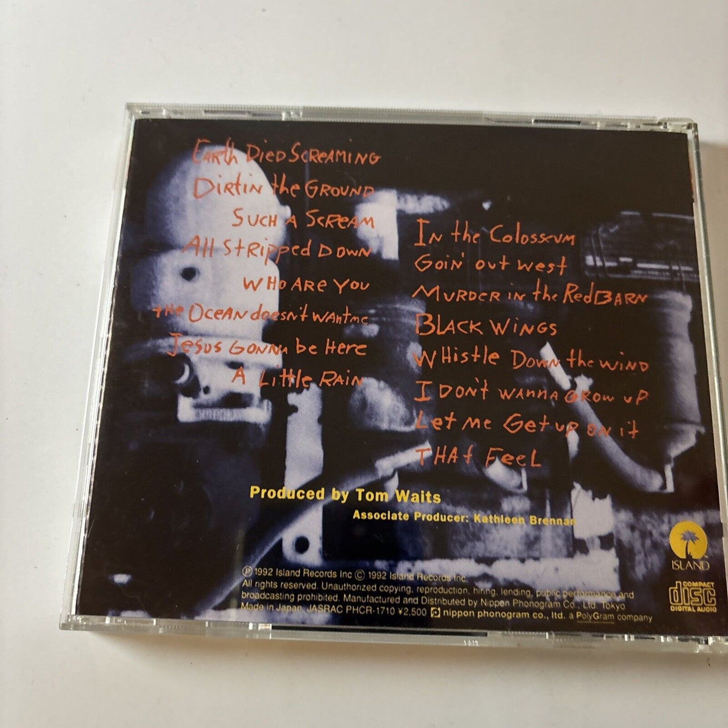 Tom Waits - Bone Machine (CD, 1992) Japan PHCR-1710 Island Records