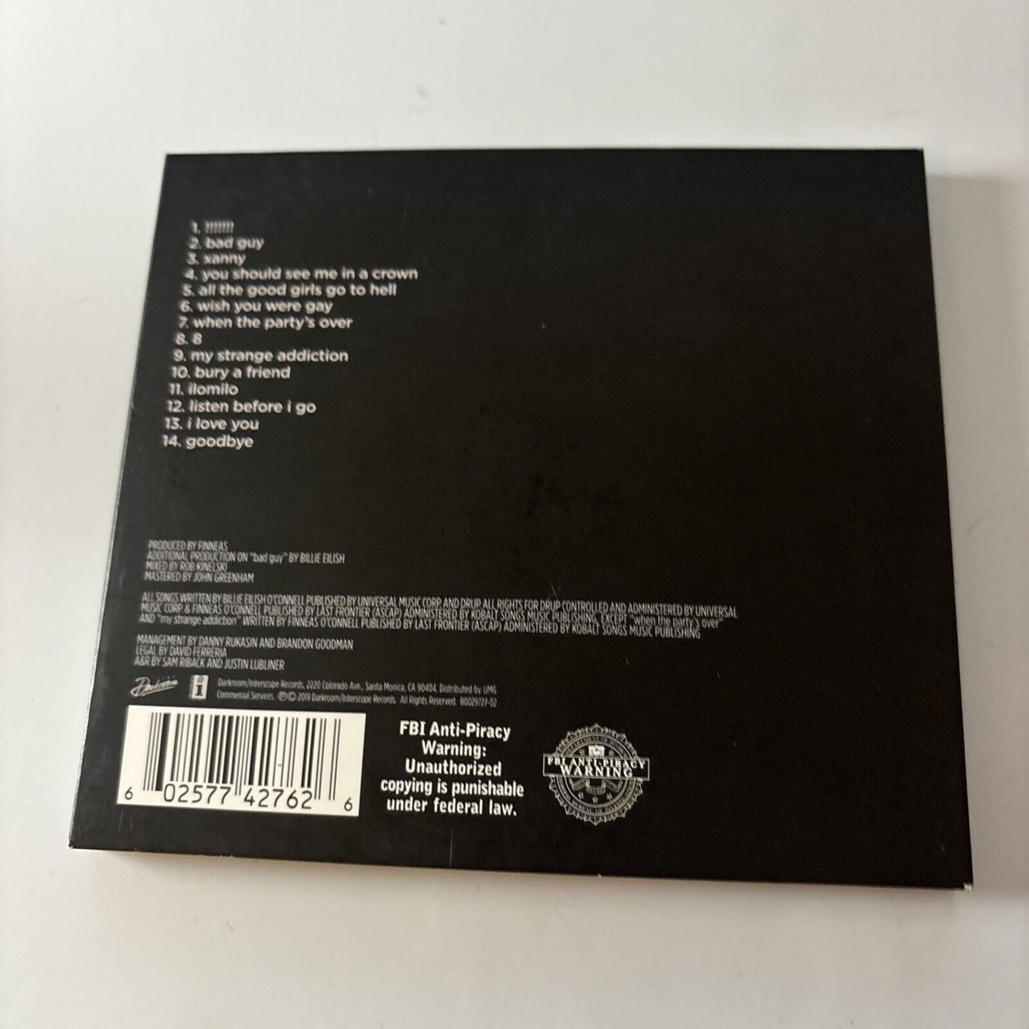 Billie Eilish - When We All Fall Asleep, Where Do We Go? (CD, 2019)  13609729