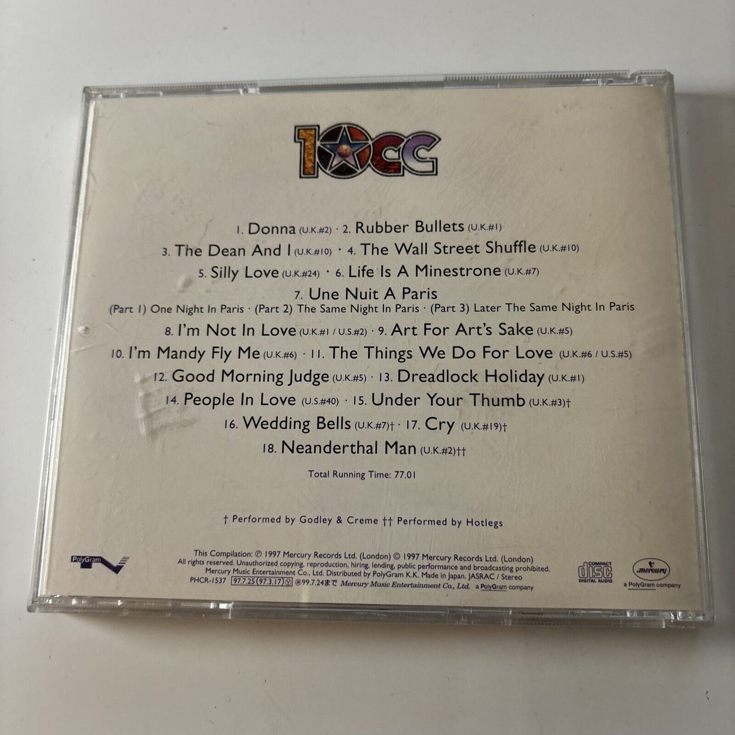 10cc - The Very Best Of 10cc (CD, 1997) Japan PHCR-1537