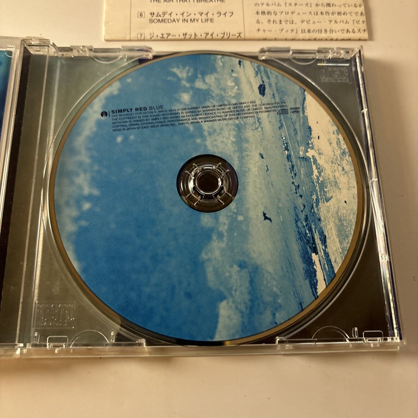 Simply Red - Blue [Bonus Japan Track] (CD, 1998) Japan amce-2670