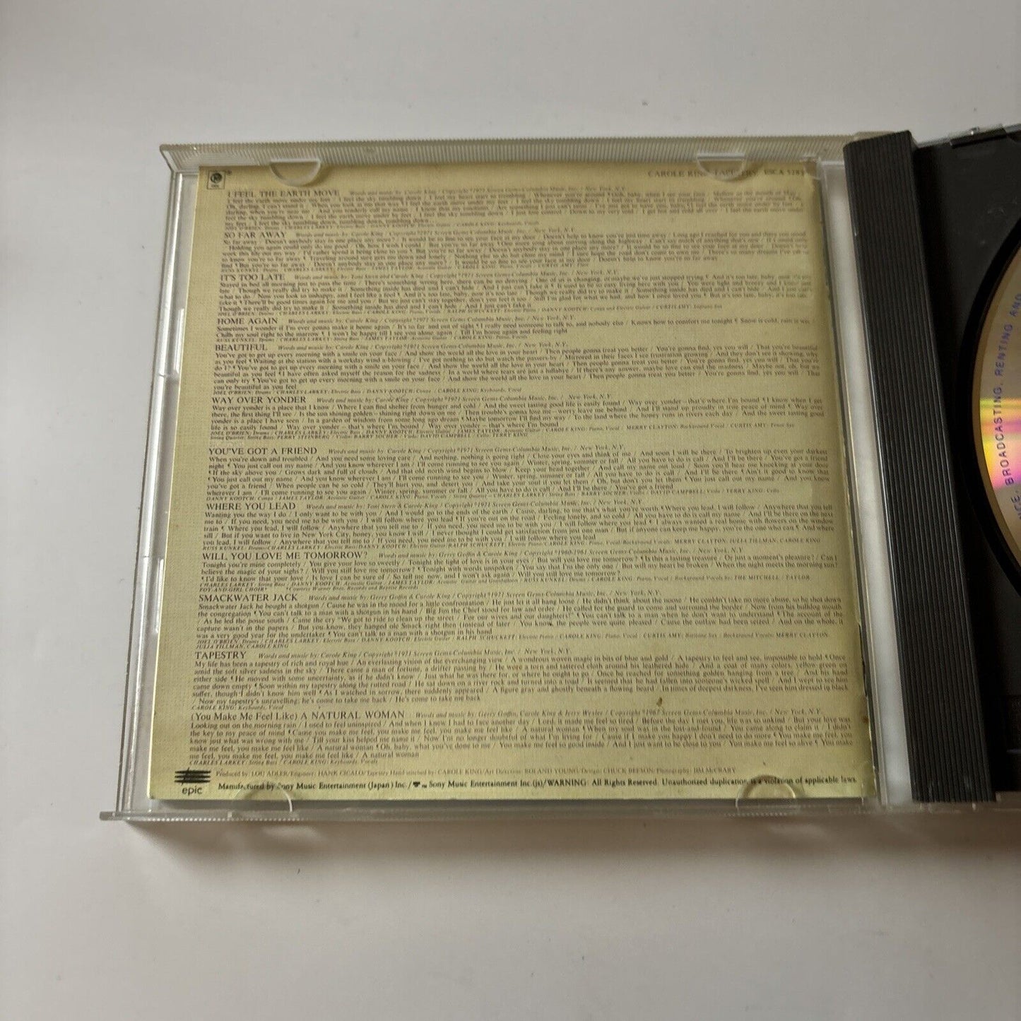 Carole King - Tapestry (CD, 1991) Japan ESCA-5283
