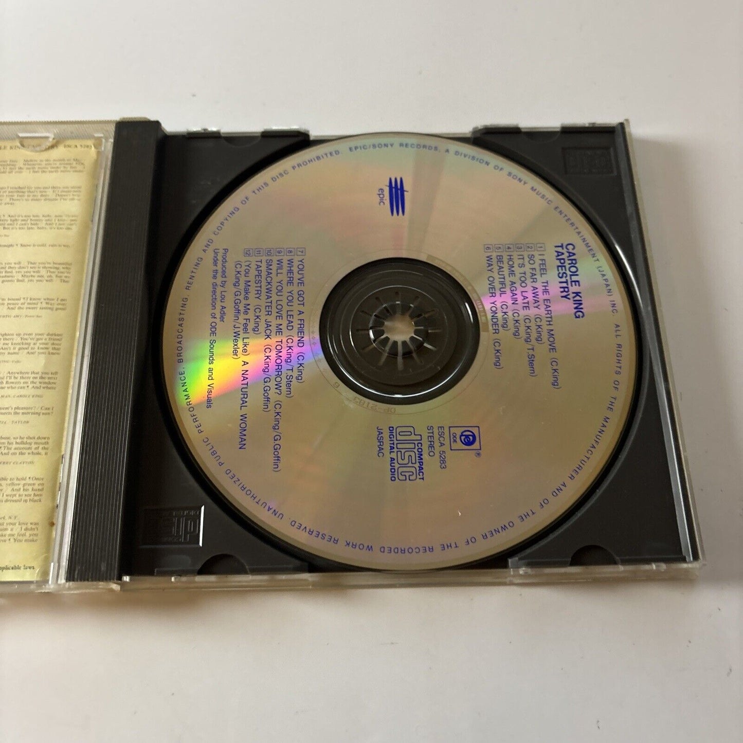 Carole King - Tapestry (CD, 1991) Japan ESCA-5283