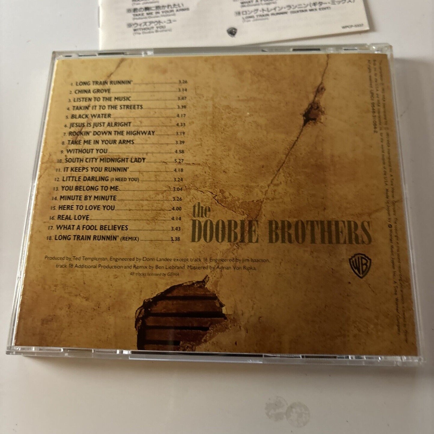 The Doobie Brothers - Listen To The Music (CD, 1993) Japan wpcp-5337