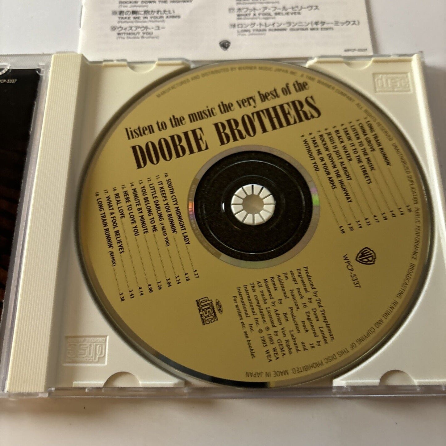 The Doobie Brothers - Listen To The Music (CD, 1993) Japan wpcp-5337