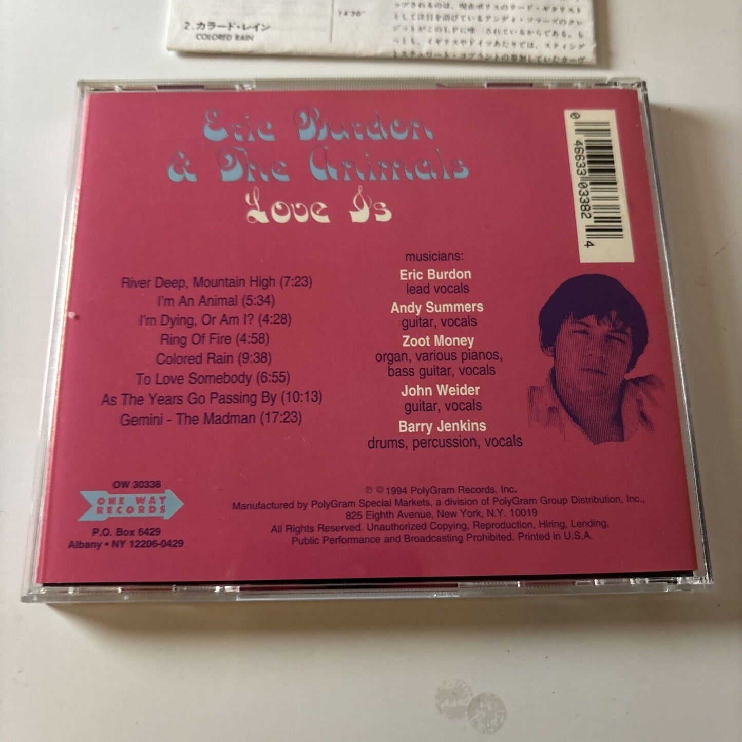 Eric Burdon & The Animals - Love Is (CD, 1994) Japan & ow-30338