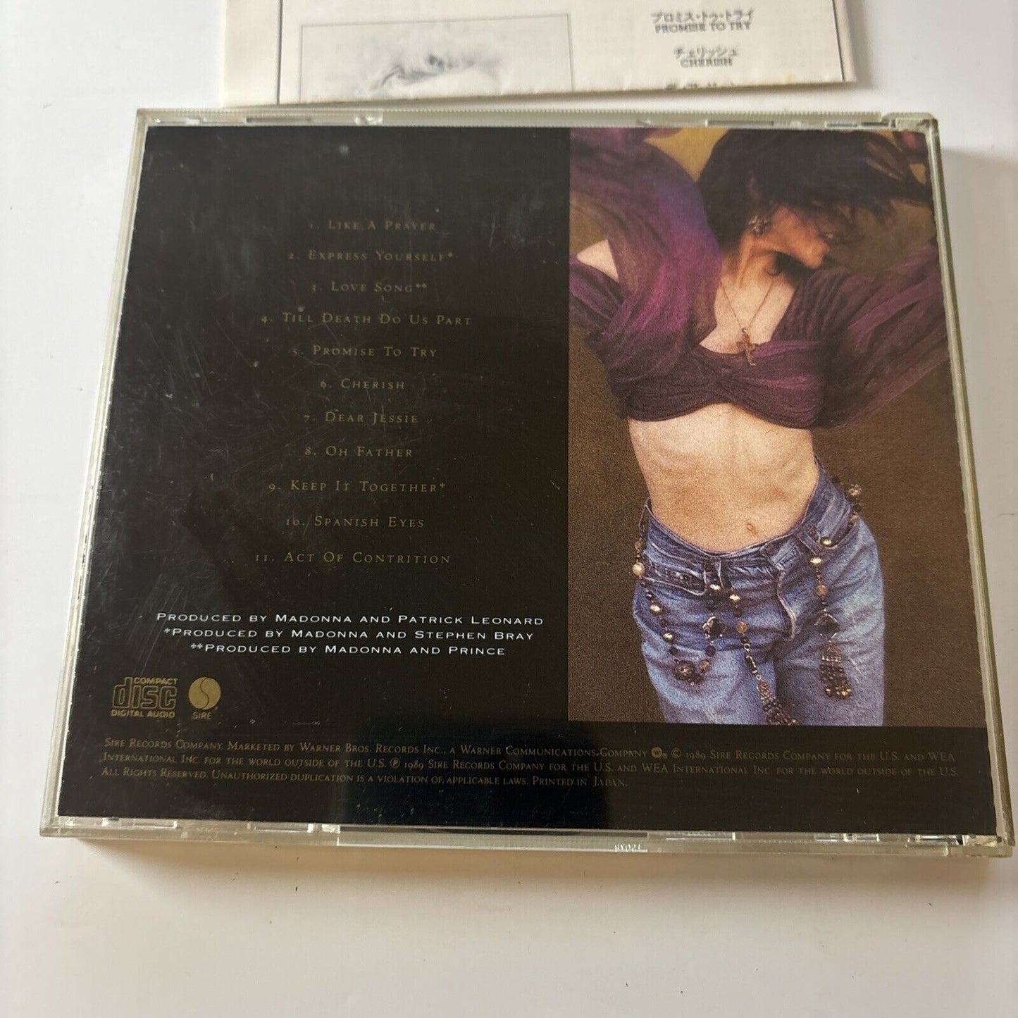 Madonna - Like A Prayer (CD, 1989) Japan  22p2-2650