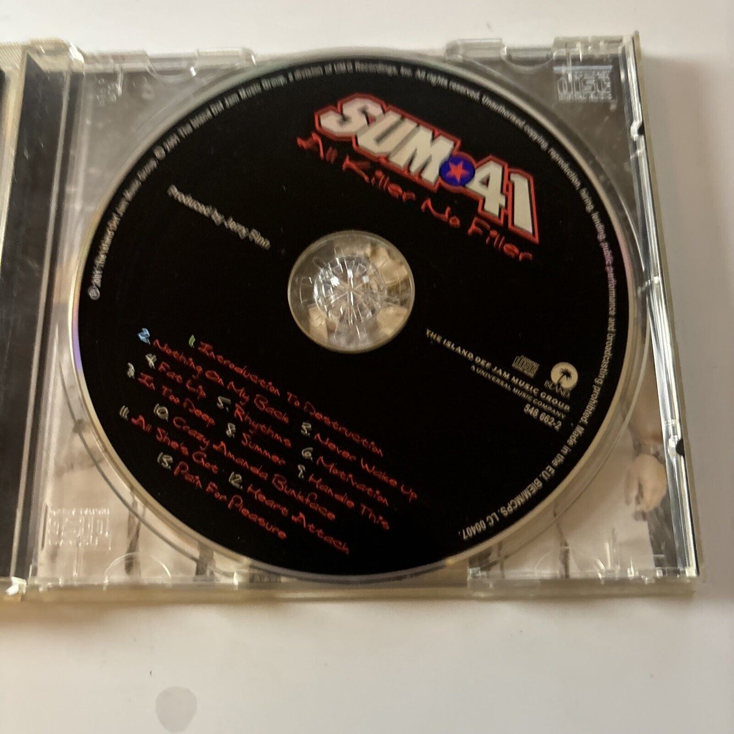 Sum 41 - All Killer No Filler (CD, 2001) Island Records
