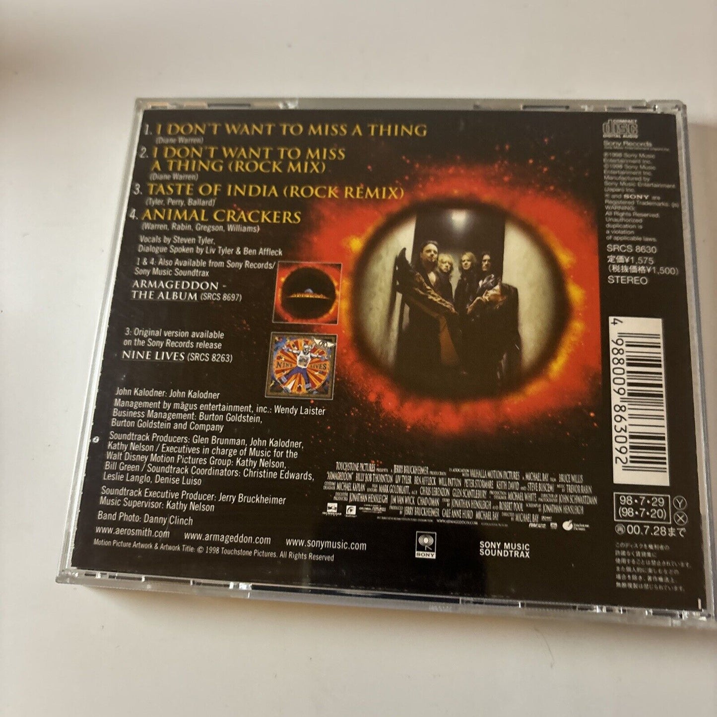 Aerosmith - I Don't Want To Miss A Thing (CD, 1998) Japan SRCs-8630