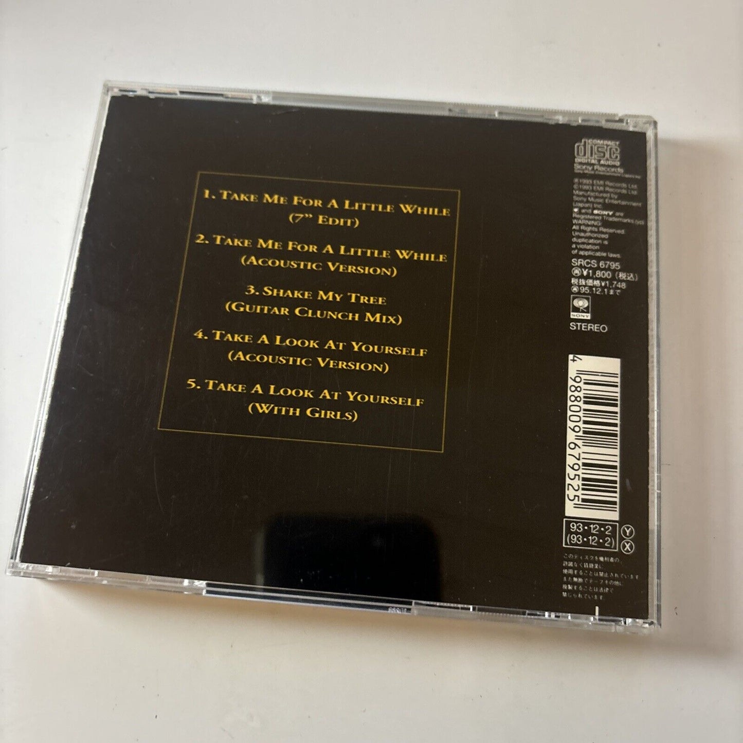 Coverdale Page - Take Me For A Little While (CD, 1993) Japan SRCs-6795