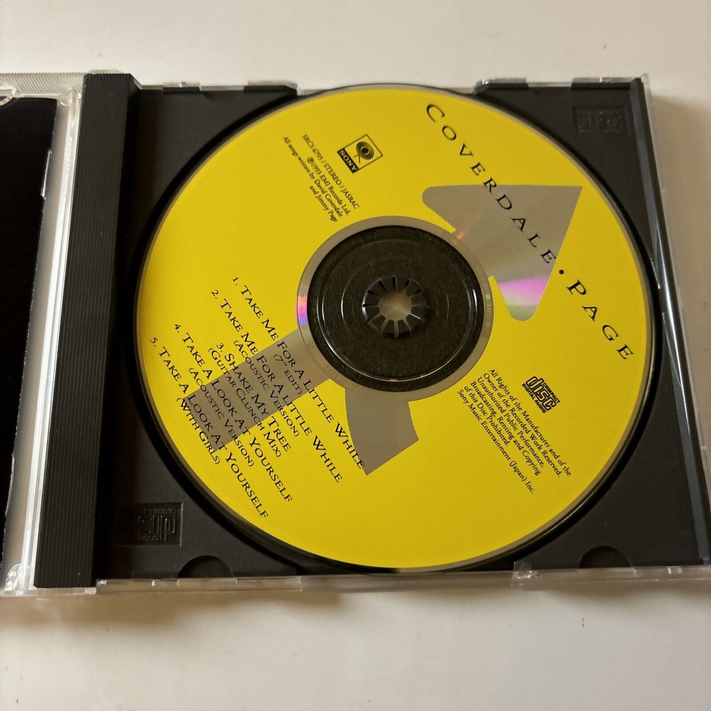 Coverdale Page - Take Me For A Little While (CD, 1993) Japan SRCs-6795