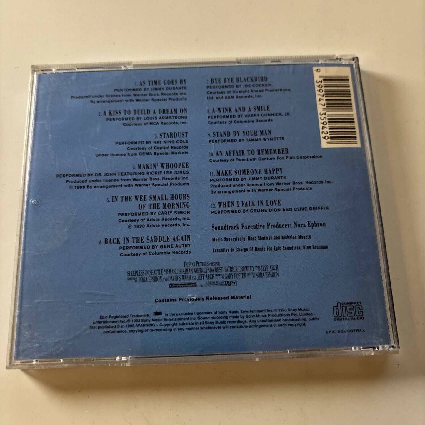 Sleepless In Seattle - Motion Picture Soundtrack (CD, 1993) 5875975