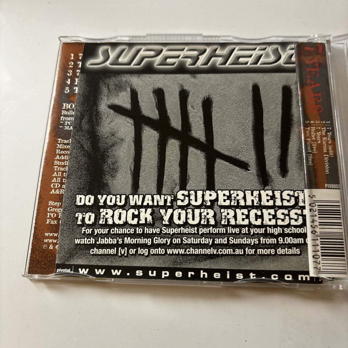 Superheist - 7 Years (CD, 2002) Australia PIV0002