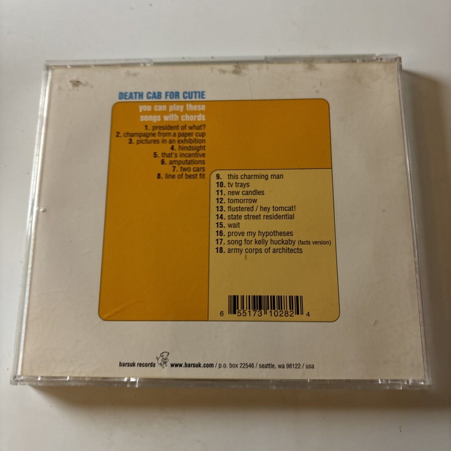 Death Cab For Cutie - You Can Play These Songs With Chords (CD, 2002)