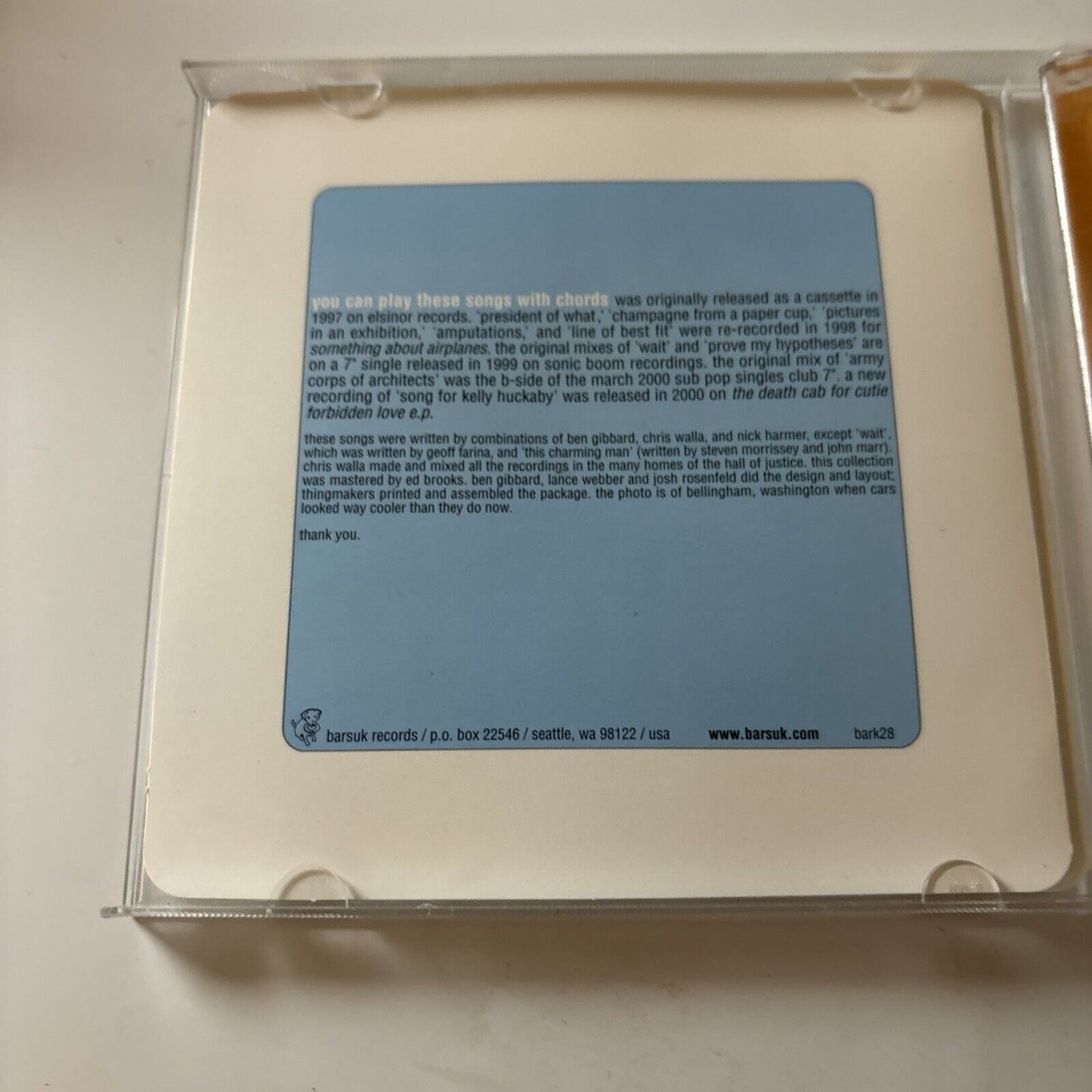 Death Cab For Cutie - You Can Play These Songs With Chords (CD, 2002)