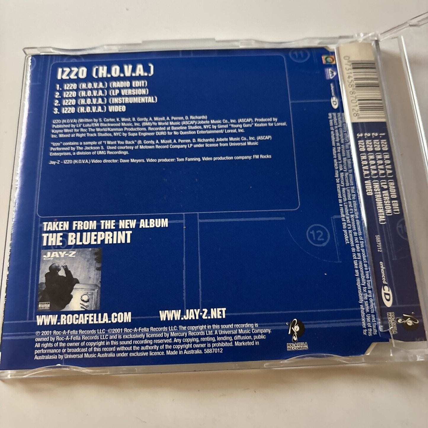 Jay-Z - Izzo (H.O.V.A.) (CD, 2001) Roc-A-Fella Records