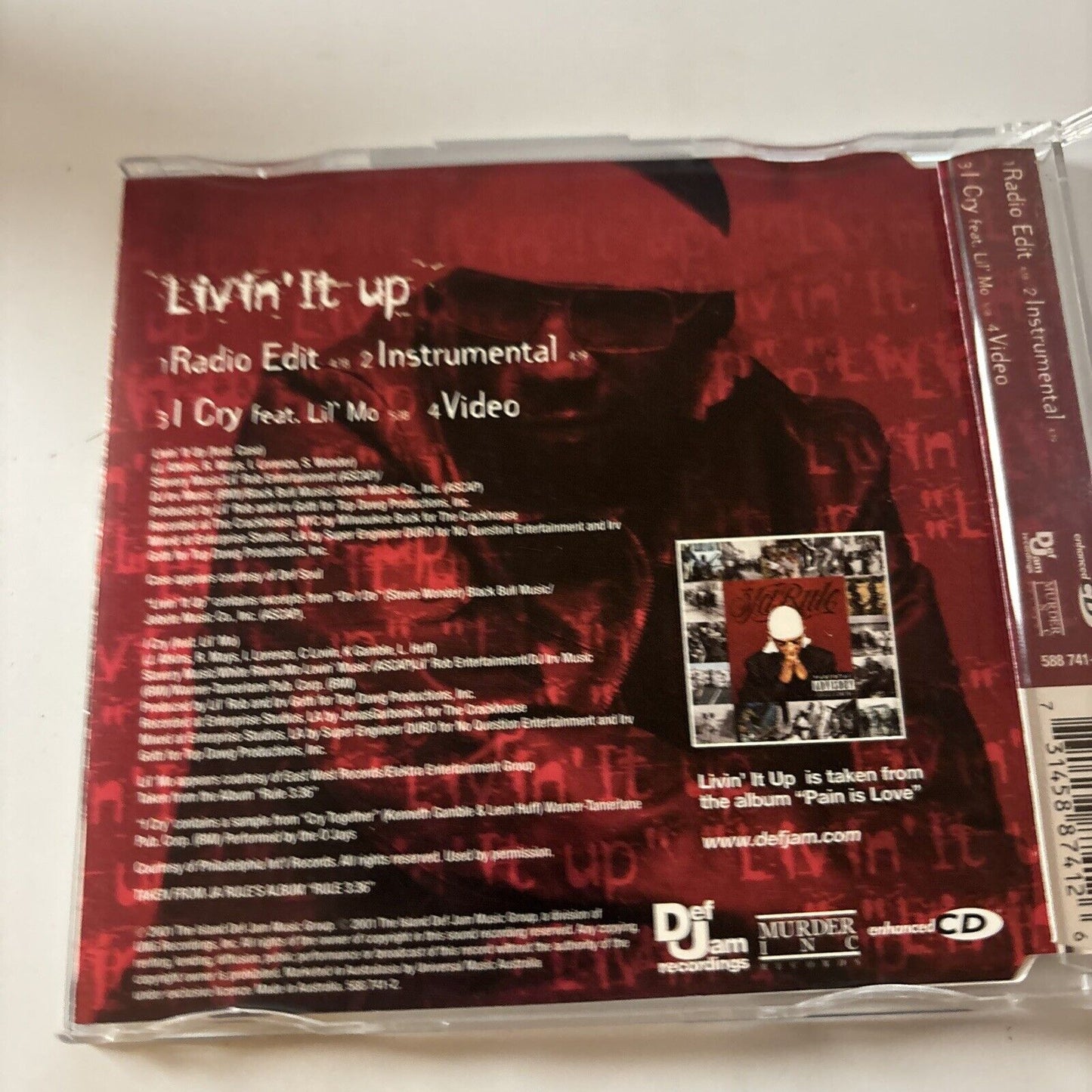 Ja Rule - Livin' It Up (CD, 2001) Def Jam Recordings 481069