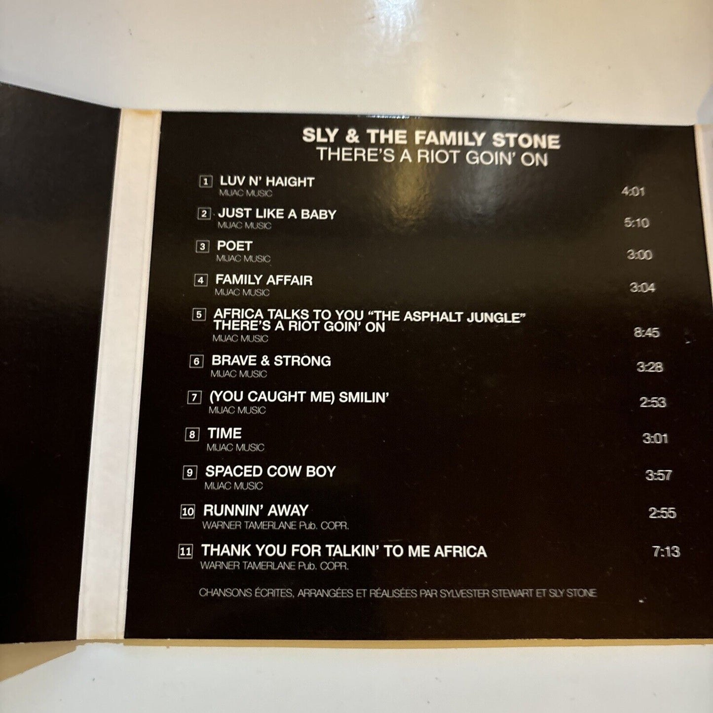 Sly & The Family Stone - There's A Riot Goin' On (CD, 2001) Sony Music Media