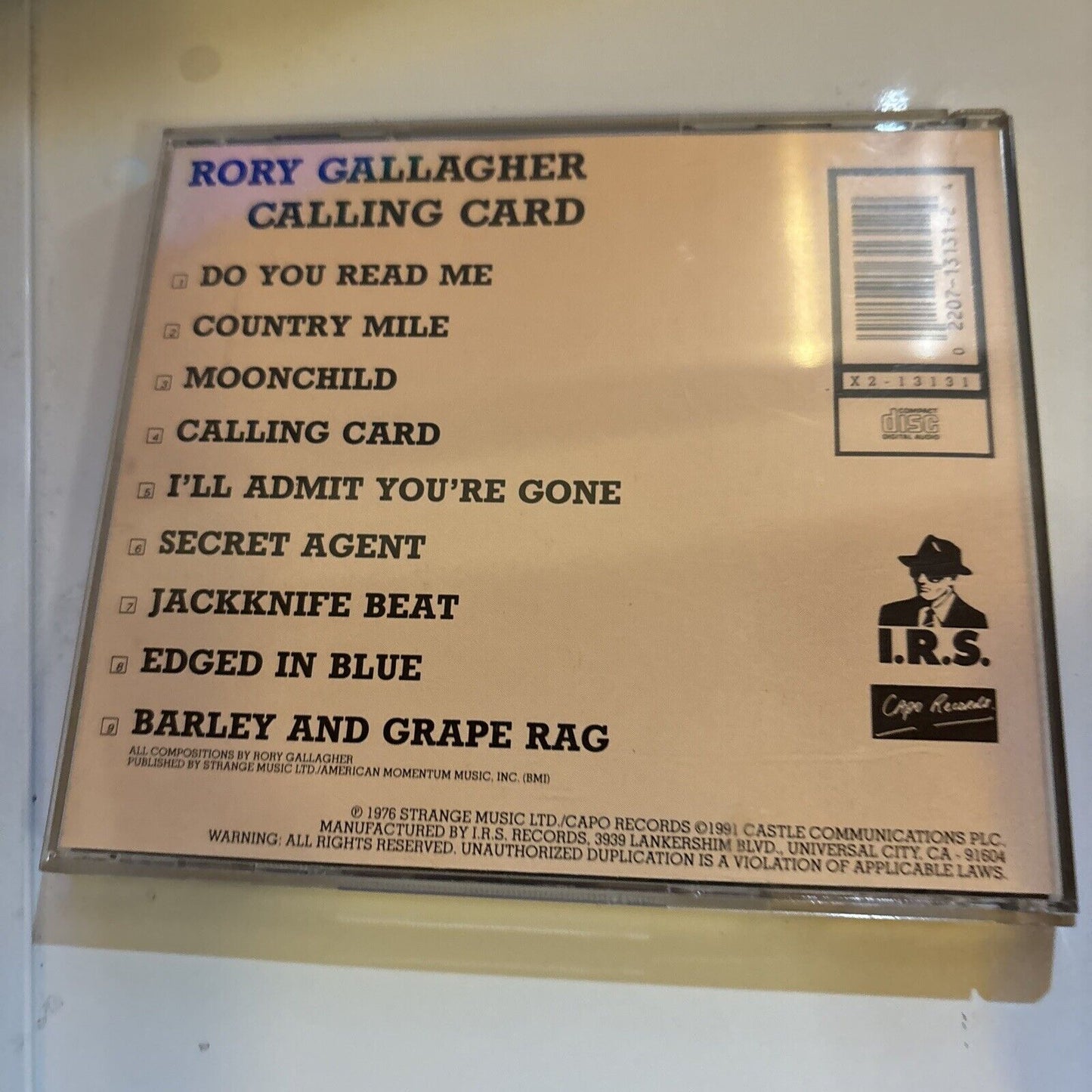 Rory Gallagher - Calling Card (CD, 1976) I.R.S. Records