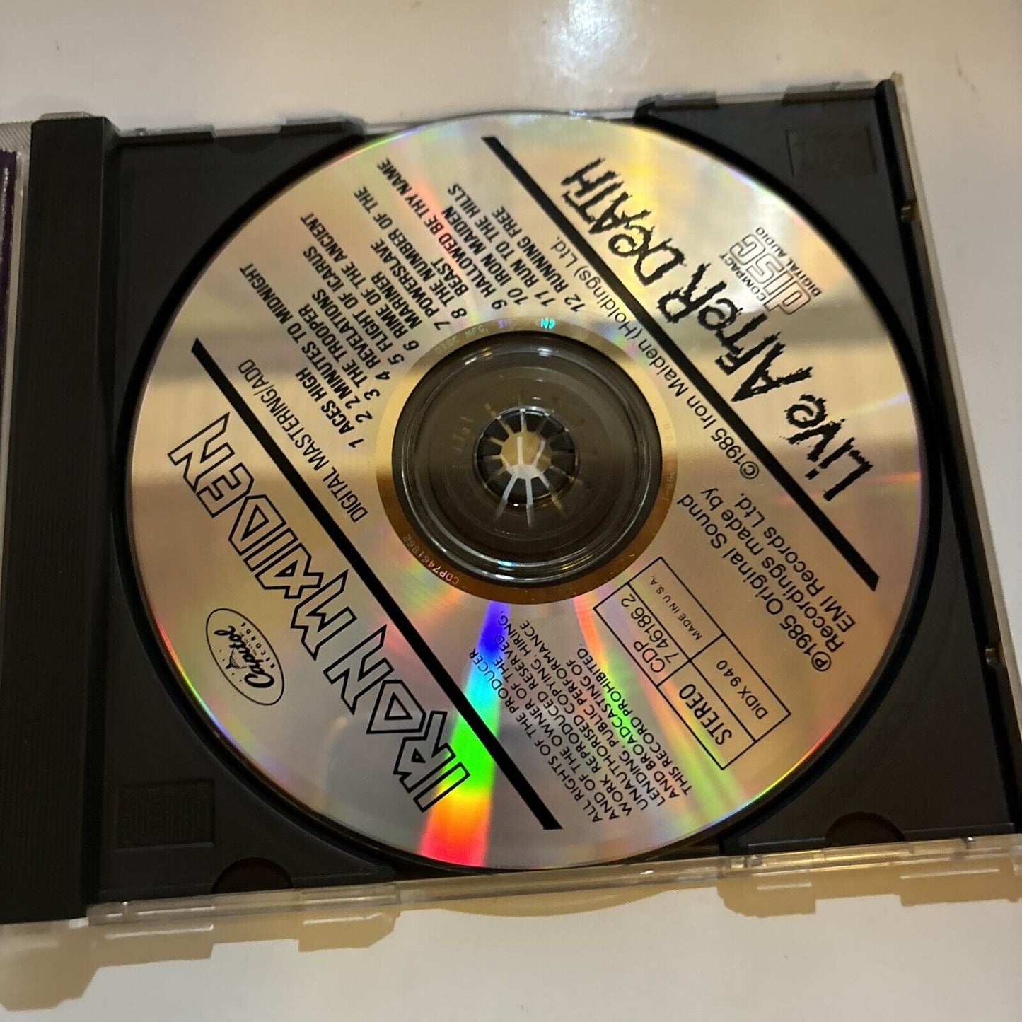 Iron Maiden - Live After Death (CD, 1985) EMI CDP 7 46186 2