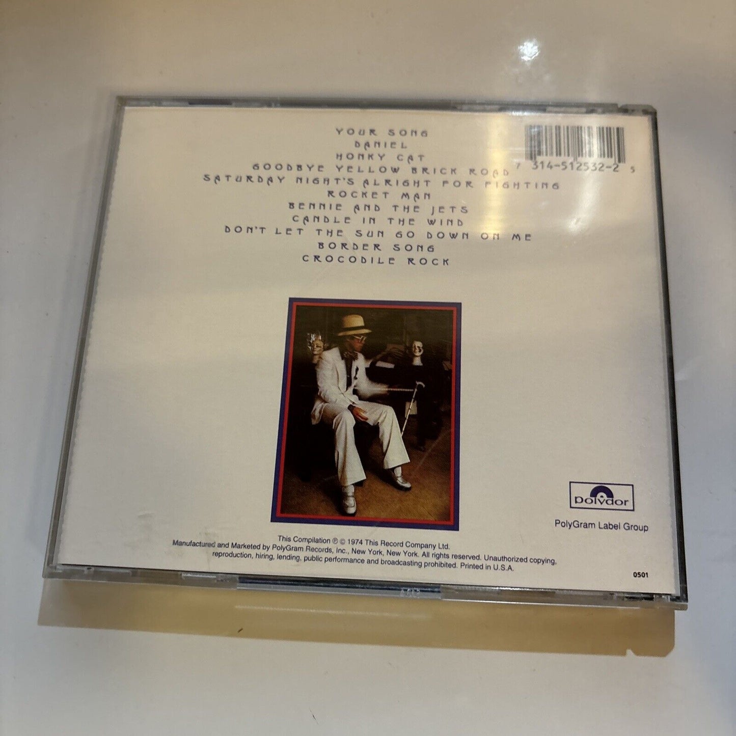 Elton John - Greatest Hits (CD, 1974) Polydor  423962