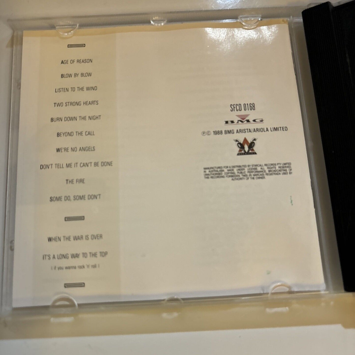 John Farnham - Age Of Reason (CD, 1988) RCA Victor SFCD 0168