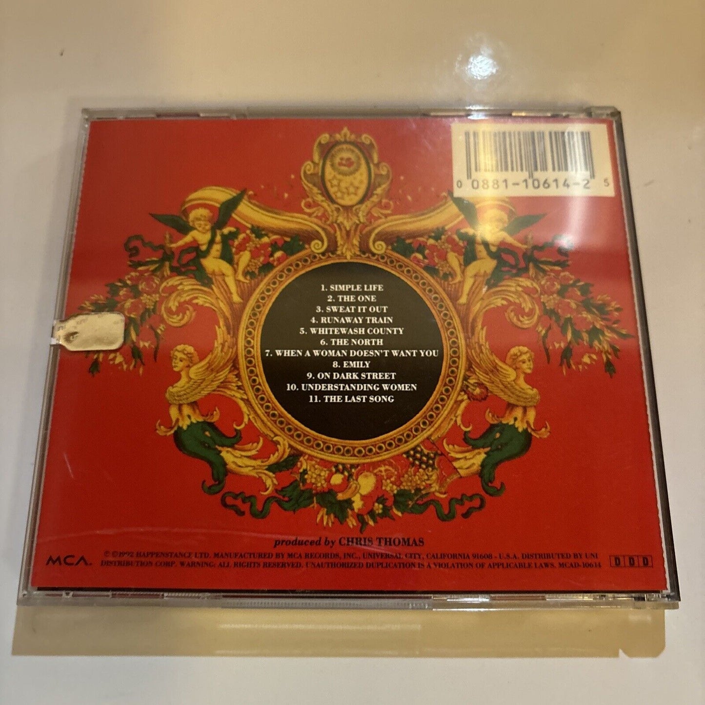 Elton John - The One (CD, 1992) MCA Records MCAD 10614