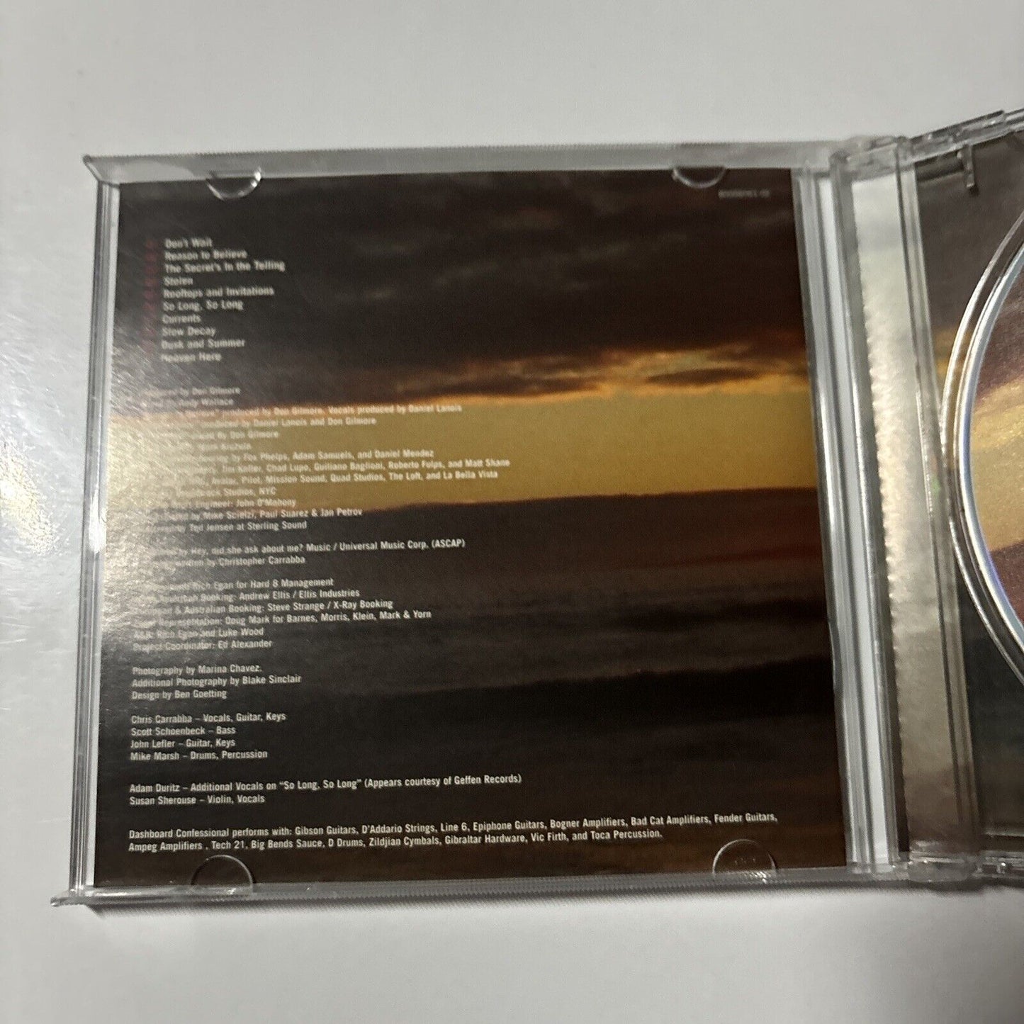 Dashboard Confessional - Dusk And Summer (CD, 2006) USA Vagrant Records