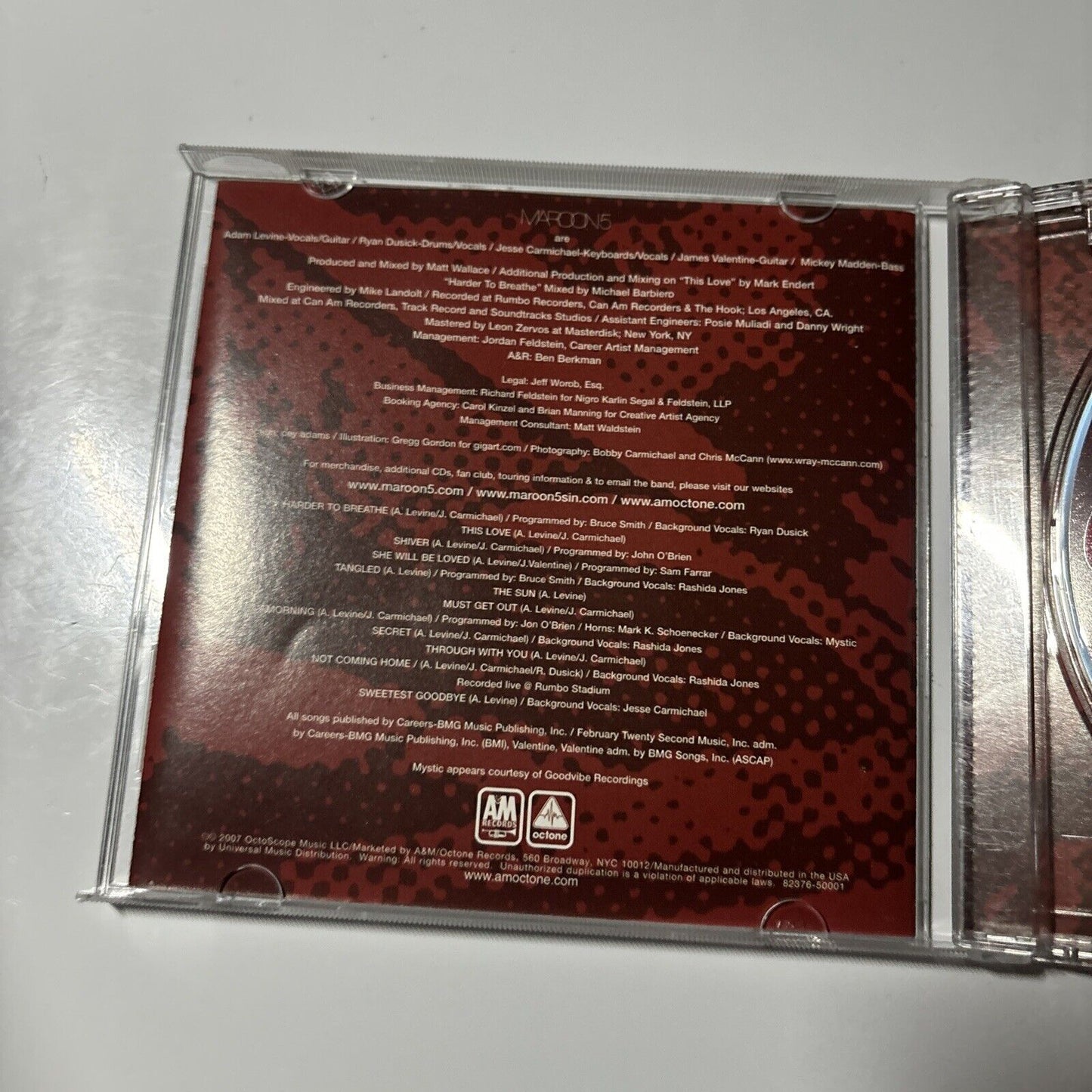 Maroon 5 - Songs About Jane (CD, 2003)  Octone Records