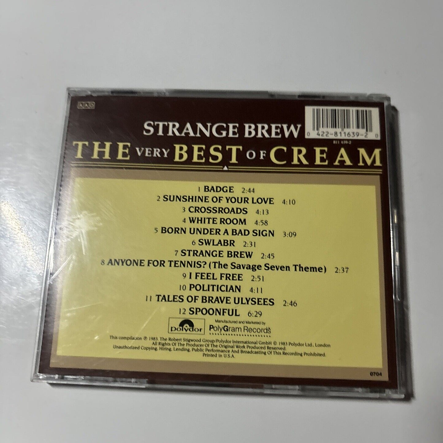 Cream - Strange Brew: the Very Best of Cream (CD, 1983) Japan Polydor