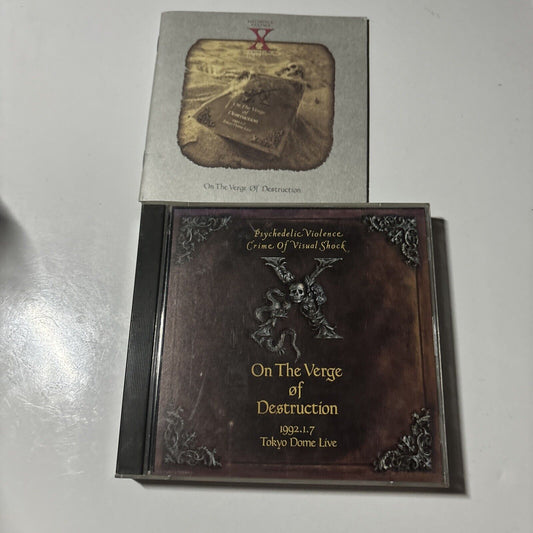 X - On The Verge Of Destruction Live at Tokyo Dome (CD, 1992) Japan KSC2-105~6