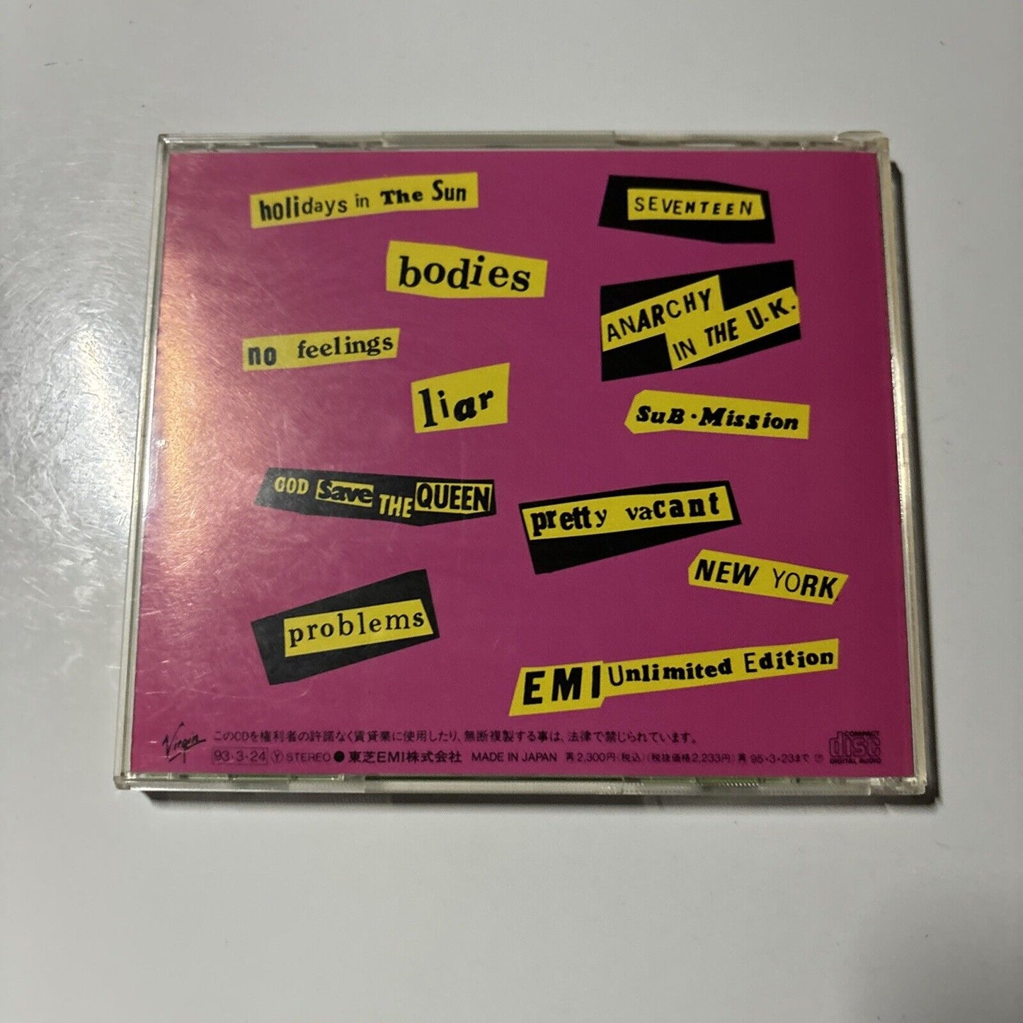 Sex Pistols - Never Mind The Bollocks (CD, 1993) Japan vjcp-23171