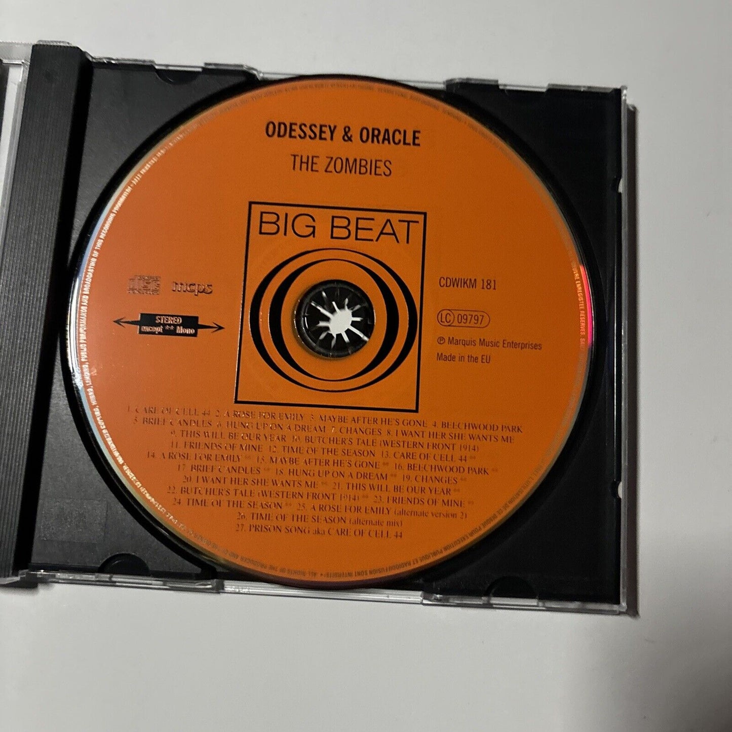 The Zombies - Odessey & Oracle (CD, 2000) UK Big Beat Records CDWIKD 181