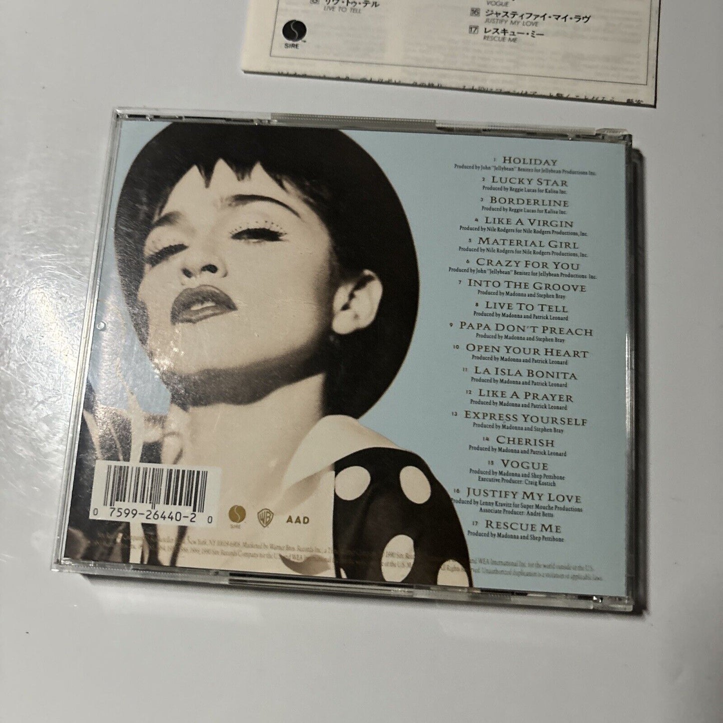 Madonna - The Immaculate Collection (CD, 1990) Japan & Sire
