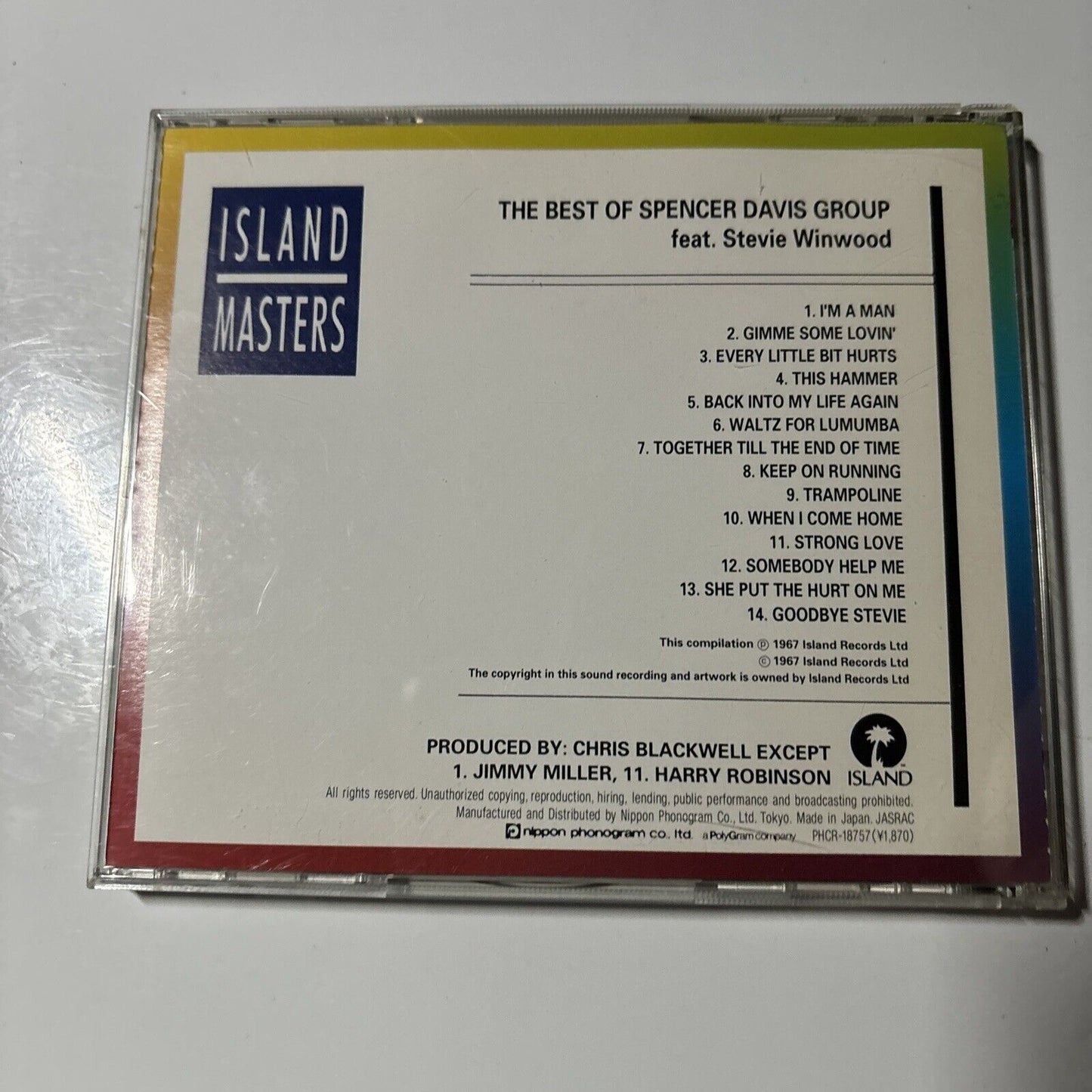 The Best Of The Spencer Davis Group Featuring Steve Winwood (CD 1992) PHCR-18757