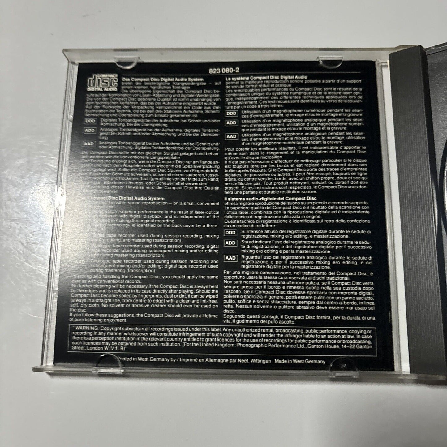 The Shadows - Compact Shadows (CD, 1984) West Germany 823 080-2