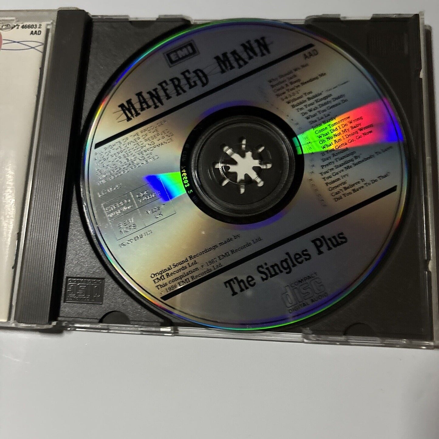 Manfred Mann - The Singles Album (CD, 1987) EMI CDP 7 46603 2