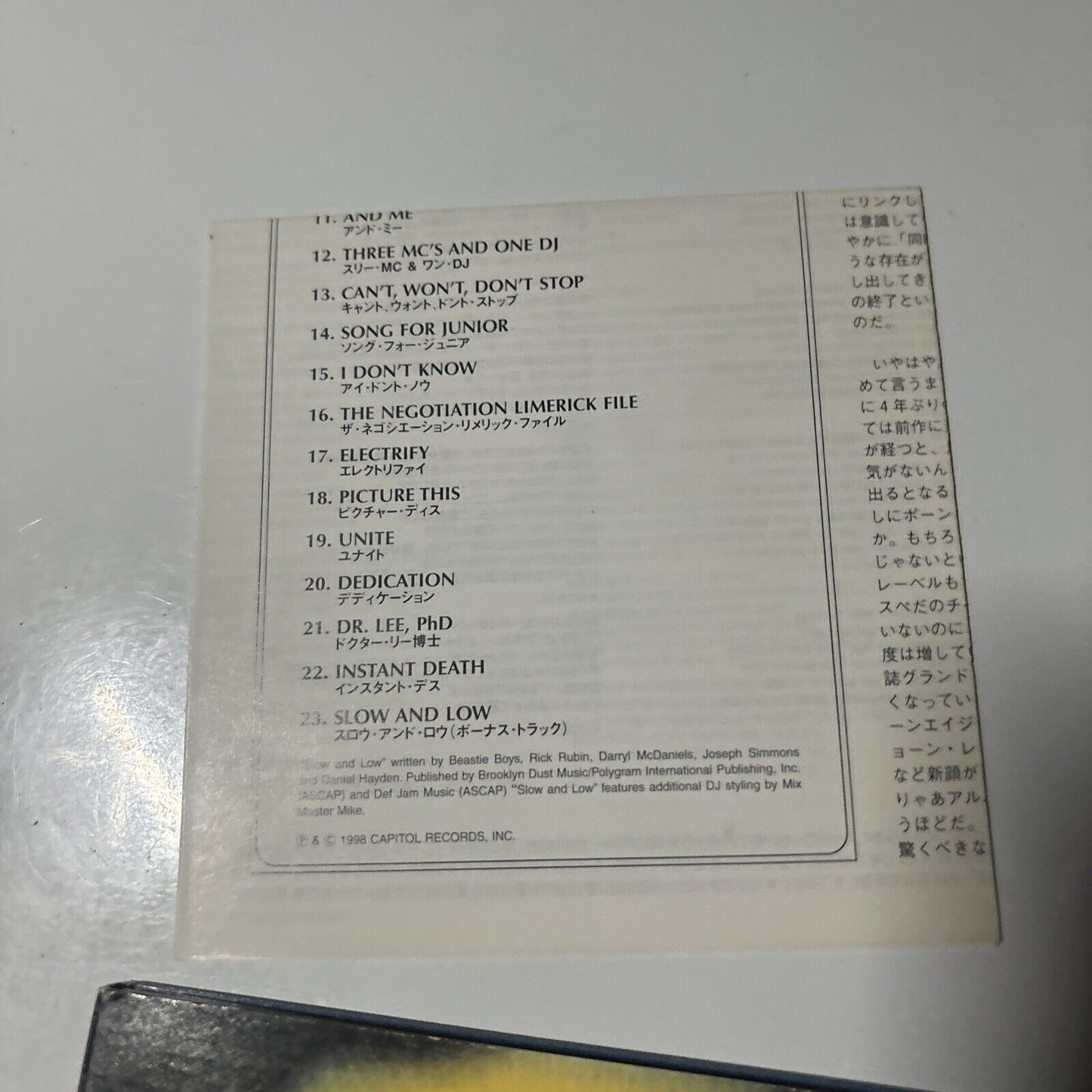 Beastie Boys - Hello Nasty (CD, 1998) Japan & tocp-50600