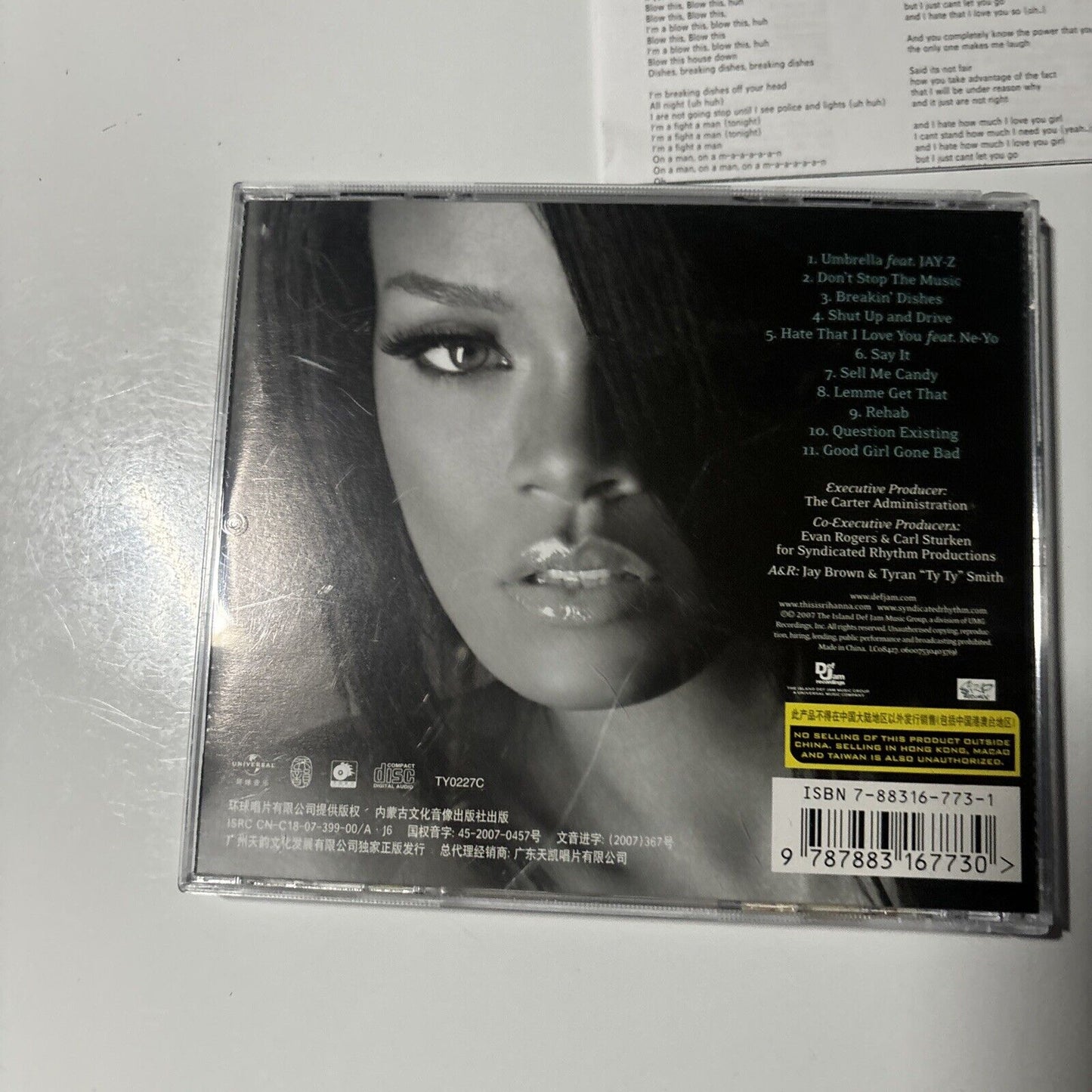 Rihanna - Good Girl Gone Bad [Special China Edition] (CD, 2007) TY0227C