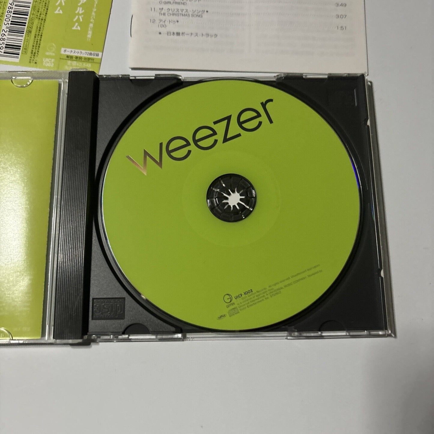 Weezer - The Green Album (CD, 2001) Japan UICF-1002 Obi
