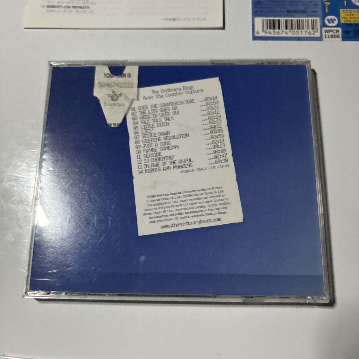 The Ordinary Boys - Over The Counter Culture (CD, 2004) Japan wpcr-11866 Obi