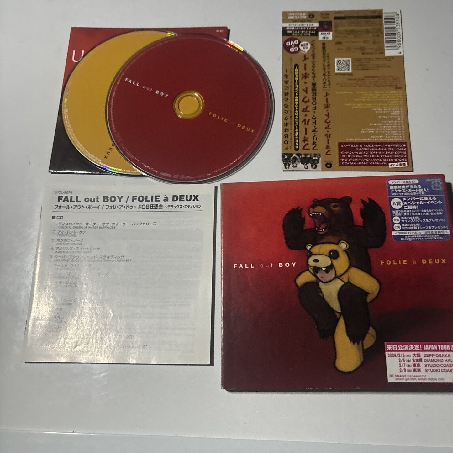 Fall Out Boy - Folie À Deux (CD + DVD, 2008) Japan UICL-9074 Island Records Obi