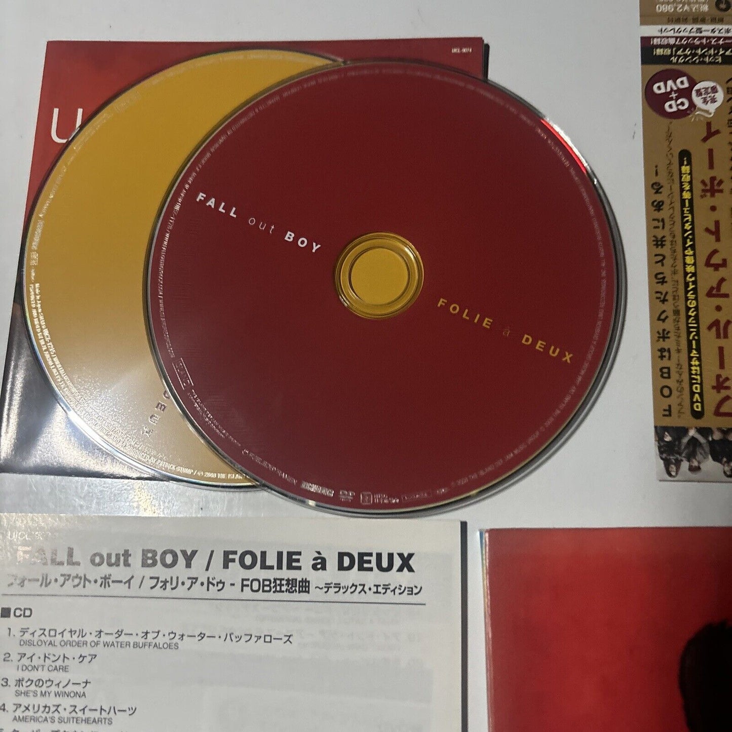 Fall Out Boy - Folie À Deux (CD + DVD, 2008) Japan UICL-9074 Island Records Obi