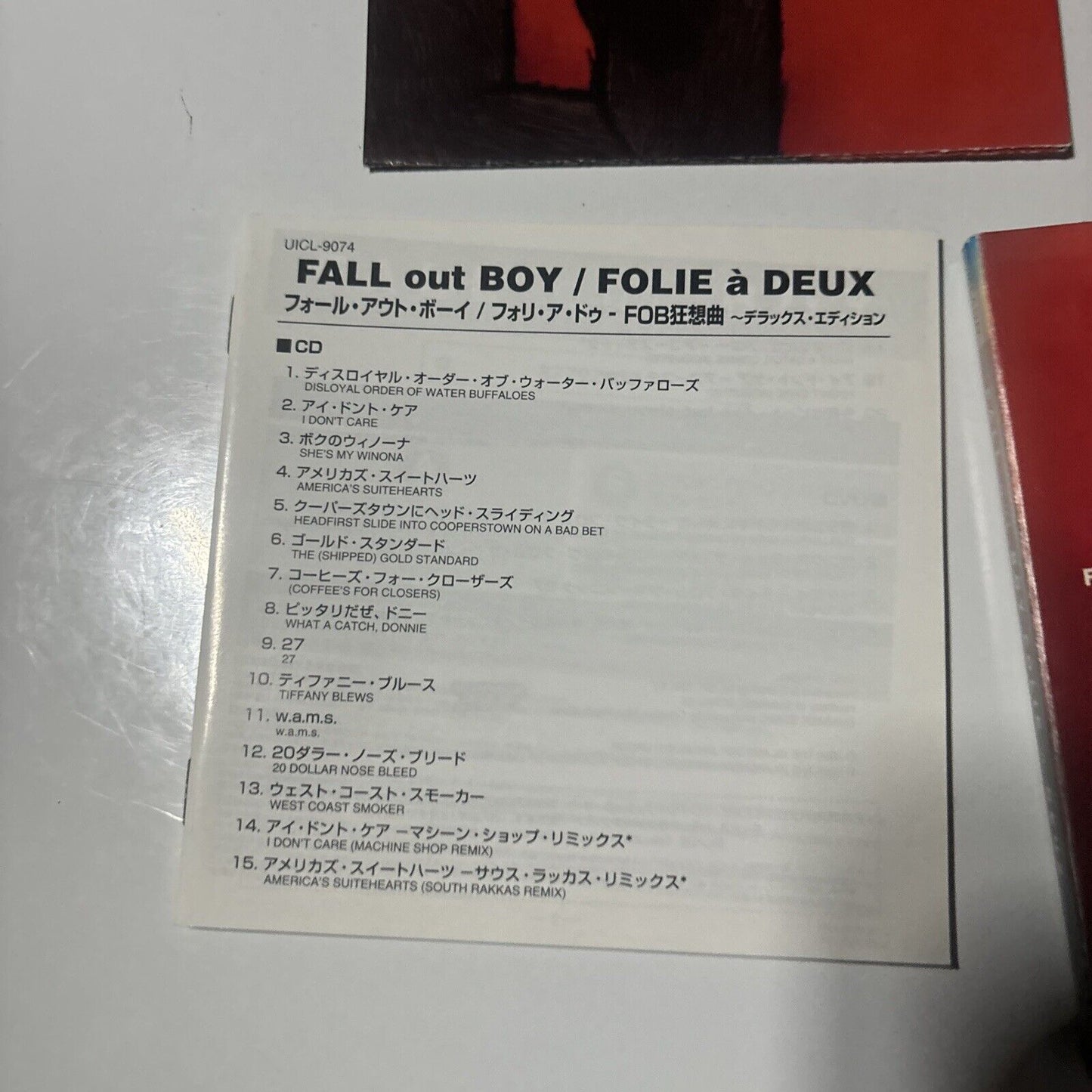 Fall Out Boy - Folie À Deux (CD + DVD, 2008) Japan UICL-9074 Island Records Obi
