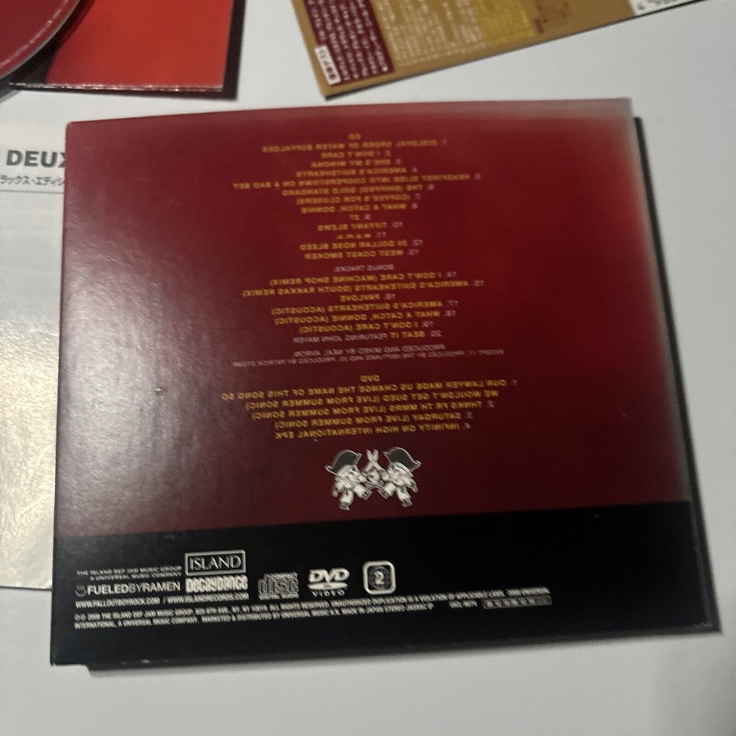 Fall Out Boy - Folie À Deux (CD + DVD, 2008) Japan UICL-9074 Island Records Obi