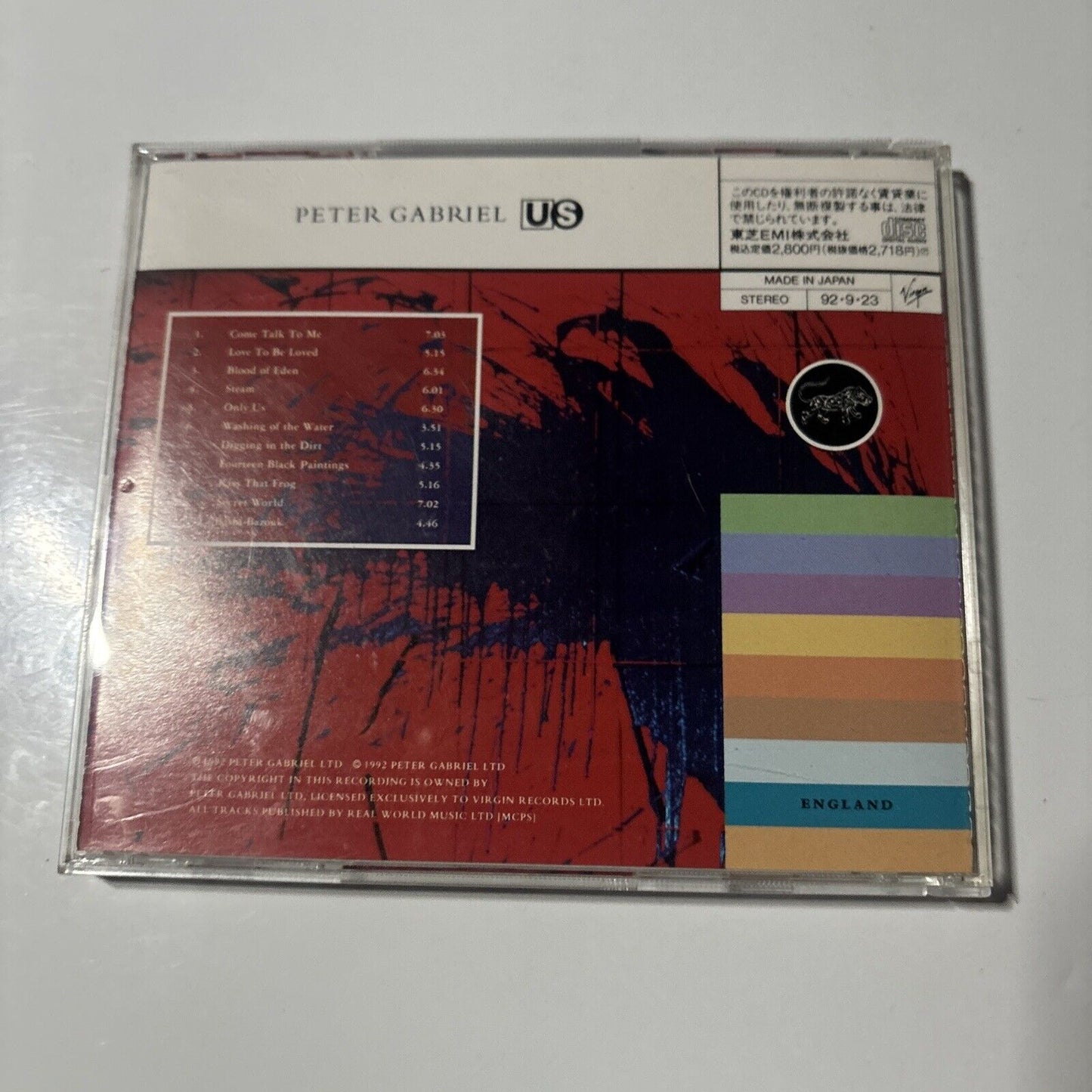 Peter Gabriel - Us (CD, 1992) Japan vjcp-28125
